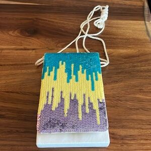 Beverly Hills Collection by Timmy Woods multi-colored purse with sequins